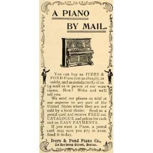   Musical Instrument Boston Mail   Original Print Ad