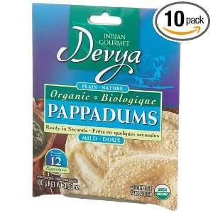 Devya Indian Gourmet Organic Pappadums, Mild, 3.53 Ounce Packages 