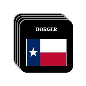  US State Flag   BORGER, Texas (TX) Set of 4 Mini Mousepad 