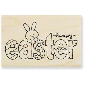 Easter Word Bunny   Rubber Stamps Arts, Crafts & Sewing