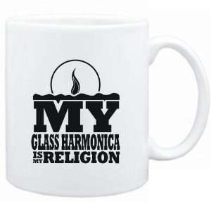  Mug White  my Glass Harmonica is my religion Instruments 