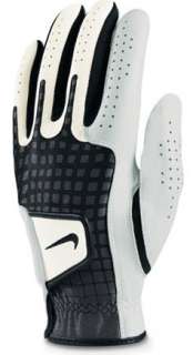 2011 Nike Tech Xtreme III Mens Golf Glove White/Black/Gunmetal Leather 