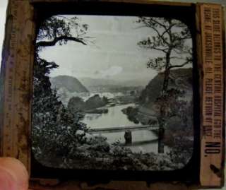 10 OLD Stereoscopic Black & White Glass Photo Slides  
