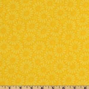   Backing Floral Bright Yellow Fabric By The Yard Arts, Crafts & Sewing