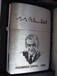 GEORGE G BLAISDELL FOUNDED ZIPPO 1932 WINDPROOF LIGHTER VINTAGE 1995 