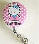 Nurse Hello Kitty ID Badge retractable reel Nurse, Medical, IMPRINTED 