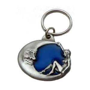  Moon and Lady Pewter Key Chain Toys & Games