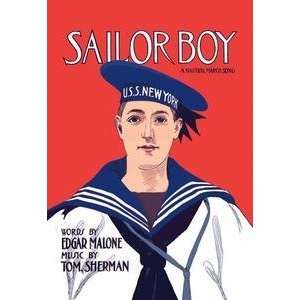  Vintage Art Sailor Boy   02161 6