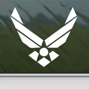  USAF Air Force Emblem Logo White Sticker Laptop Vinyl 
