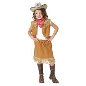  Cowgirl Costume Dress Up Skirt Vest Hat Birthday Lot 8 