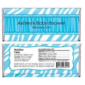   Baby Zebra   Personalized Candy Bar Wrapper Baby Shower Favors Baby