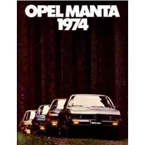  1974 OPEL MANTA Sales Brochure Literature Book Automotive