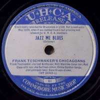 FRANK TESCHMAKER UHCA 61/2 Jazz Me Blues JAZZ 78 RPM  
