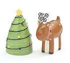 Reindeer Solar Tree Hugger Holiday Christmas Decor NEW  