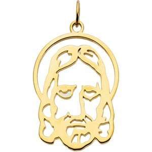  Face of Jesus Pendant 25x17mm/14kt yellow gold Jewelry