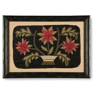    Handcrafted Poinsettia Applique Holiday Wall Decor