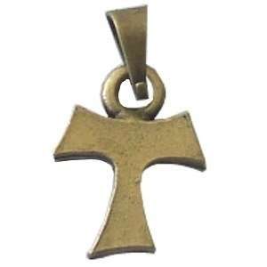  Tau cross   Bronze tone   small (1cm or 0.4) Rosary 