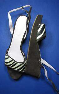 BODEN Zebra Sling Back Platform Sandals Shoes 42 UK 11  