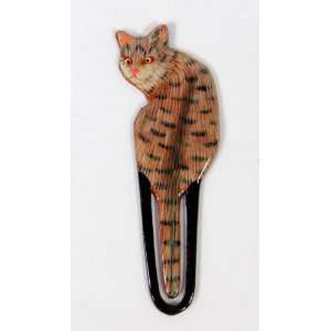   Pack Handpainted Brown Cat Bookmark (Set Of 12)