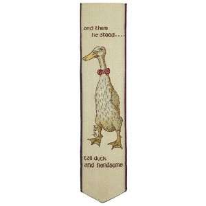  Papilionaceous Jacquard Woven Silk bookmark tall duck and 