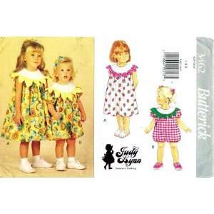  Butterick 3462 Sewing Pattern Toddlers Girls Judy Lynne 