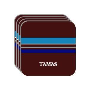 Personal Name Gift   TAMAS Set of 4 Mini Mousepad Coasters (blue 