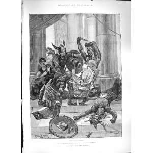  1889 CLEOPATRA BRENNUS MEN BATTLE FIGHTING SWORDS