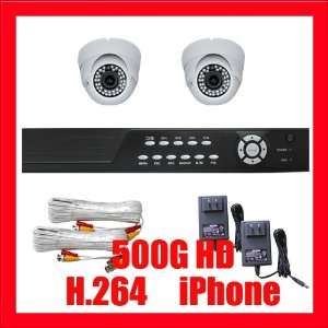 com Professional 4 Channel DVR with 2 x 1/3 SONY CCD Cameras, 560 TV 
