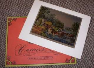 Collector Etch Prints from Currier & Ives, Set of 4,  