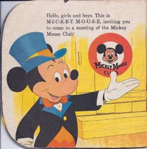 1975 Walt Disneys MICKEY MOUSE CLUB Book  