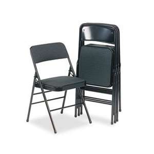   Seat & Back Folding Chairs, Cavallaro Black, 4/Ca