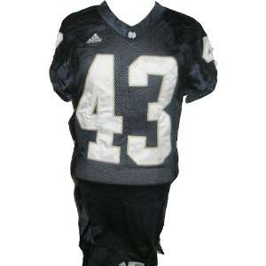  Eric Maust #43 2008 Notre Dame Game Used Navy Football 