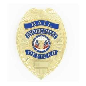 Bail Enforcement Officer Gold Shield Badge   Blackinton A9379, Police 