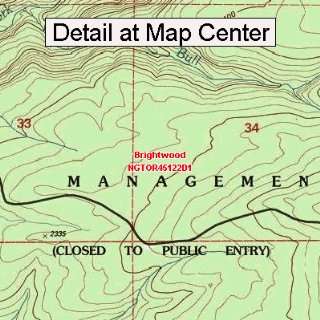  USGS Topographic Quadrangle Map   Brightwood, Oregon 