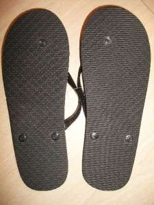   Joe mens size Large (women too) Black Flip Flop Sandals NEW  