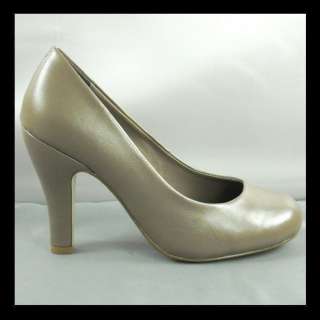 NEW WOMENS TAUPE ROUND TOE HIGH HEEL PUMPS SIZE 8  