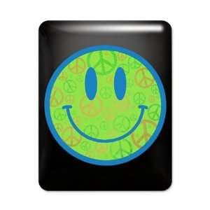  iPad Case Black Smiley Face With Peace Symbols Everything 