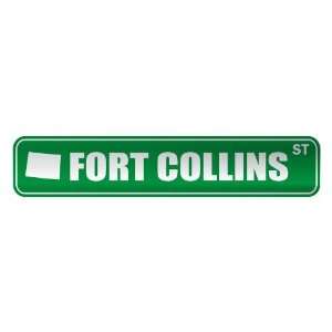 FORT COLLINS ST  STREET SIGN USA CITY COLORADO