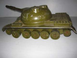 Old Large Metal Soviet T 55 Panzer Toy Military Tank  