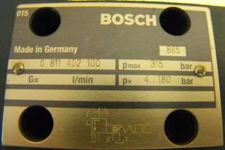Bosch Solenoid Servo Valve M# 0811402100 on Manifold  