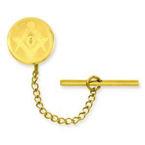    Gold Plated With Chain Masonic Tie Tack Kelly Waters Jewelry