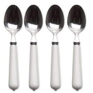  Flatware Vintage Soup Spoon, White, Set of 4, by Tag 