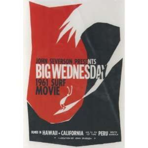  Big Wednesday ~ 1961 Surf Movie ~ Blank Movie Postcard 