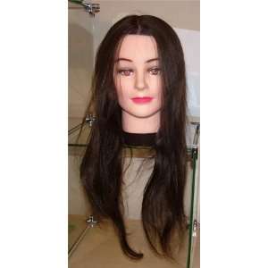  Elite 24 Long Mannequin Head with Brown Hair Beauty