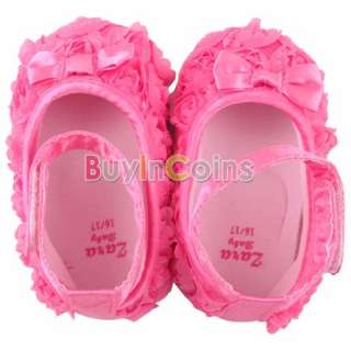 New Boutique Lovely Baby infant toddler Girls Soft Crib Shoes Bow 