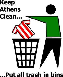KEEP ATHENS CLEAN panathinaikos funny football t shirt  