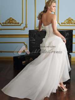 Stylish A line high low sweetheart bridal gown(MLSW24040)  