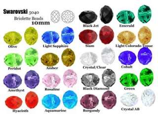 50p Color Optional Swarovski Crystal 5040 10mm Beads  