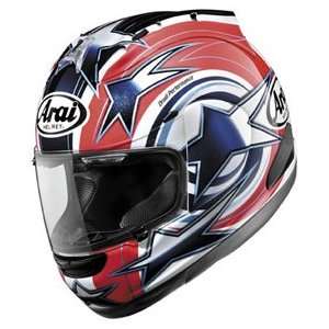   Edwards Full Face Motorcycle Riding Race Helmet   Red Automotive