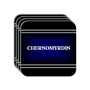   Gift   CHERNOMYRDIN Set of 4 Mini Mousepad Coasters (black design